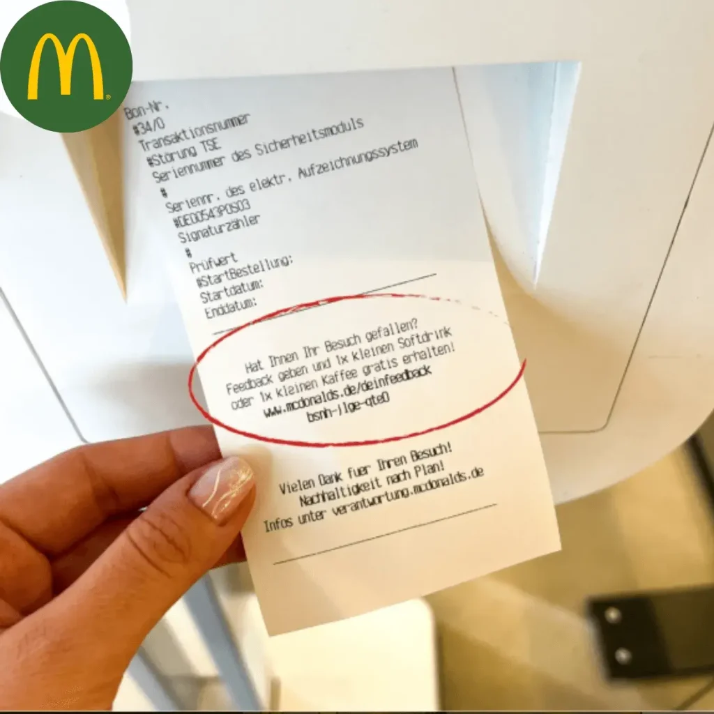 McDonalds Feedback auf www.McDonalds/deinfeedback.com Gratis Kaffee oder Cola 9 Mcdonalds feedback, feedback mcdonalds, mc donalds feedback www.McDonaldsdeinfeedback.com Kaffee oder Cola n McSundae Pommes für nur 50 Cen tgtd